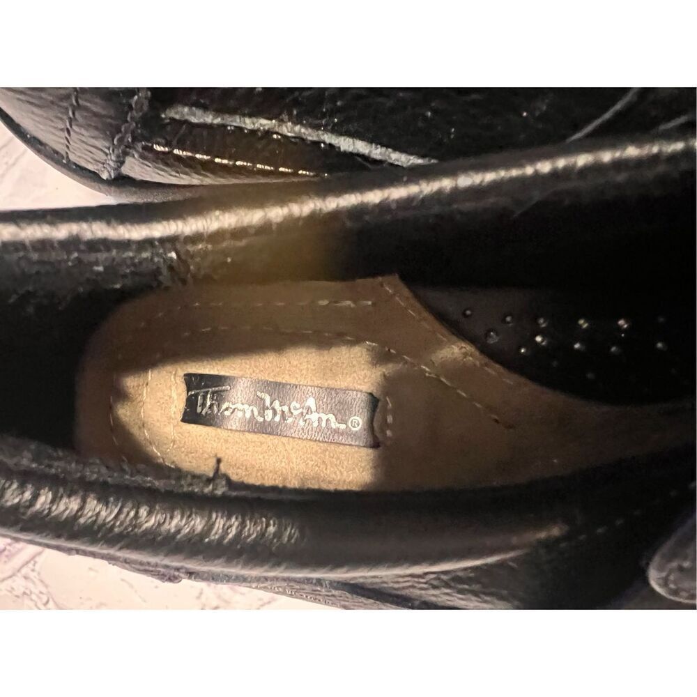 Thom McAn Women's Size 10 Wide Dalton Black Leather Slip On Shoes Everyday Comfy - Picture 4 of 10